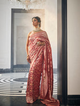 Brocade Banarasi Zari Jaal Woven Handloom Saree